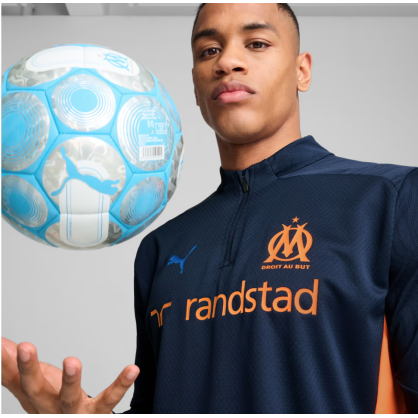 Haut d’entraînement 1/4 zip Olympique de Marseille Homme – Puma, dryCELL et coupe ajustée