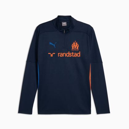 Haut d’entraînement 1/4 zip Olympique de Marseille Homme – Puma, dryCELL et coupe ajustée