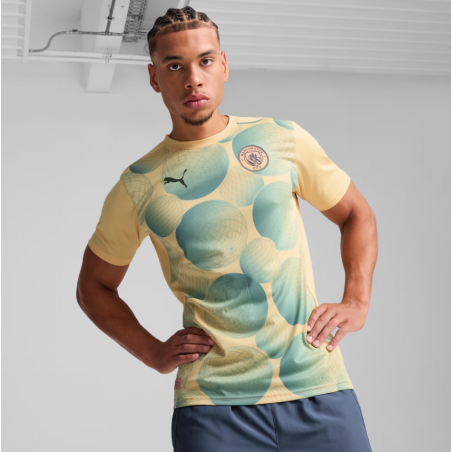 Maillot d’avant-match à manches courtes Manchester City Homme Puma