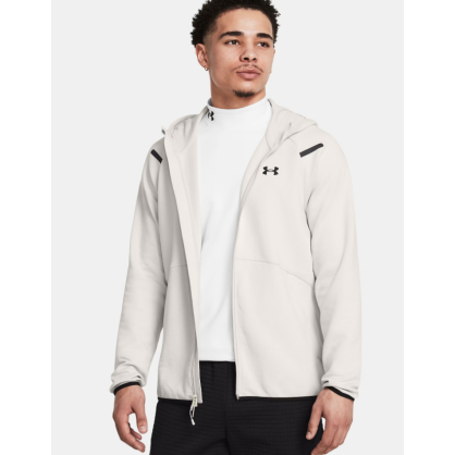 Sweat à Capuche Zippé UA Unstoppable Homme – 1389352-110 | Polaire stretch & performance athlétique