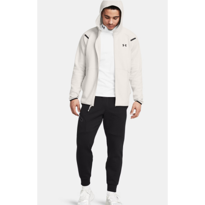 Sweat à Capuche Zippé UA Unstoppable Homme – 1389352-110 | Polaire stretch & performance athlétique