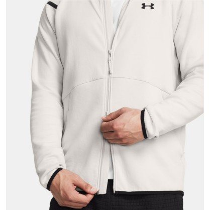 Sweat à Capuche Zippé UA Unstoppable Homme – 1389352-110 | Polaire stretch & performance athlétique