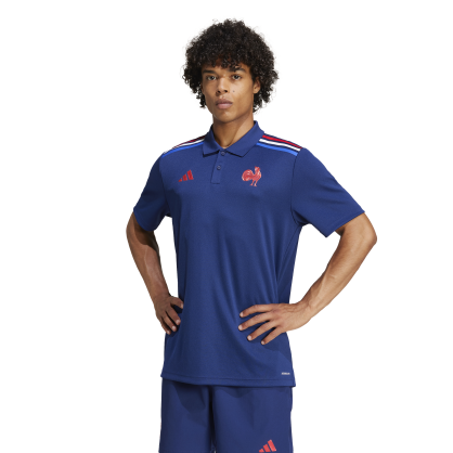 France Rugby Home Supporter Polo – Adidas JG8214 | Slim Fit, AEROREADY, Official Emblem