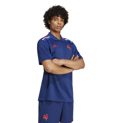 France Rugby Home Supporter Polo – Adidas JG8214 | Slim Fit, AEROREADY, Official Emblem