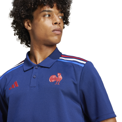 France Rugby Home Supporter Polo – Adidas JG8214 | Slim Fit, AEROREADY, Official Emblem