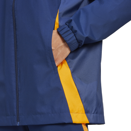 Adidas Real Madrid All-Weather Jacket – Waterproof, Adjustable Hood, Club Logo | JE4204