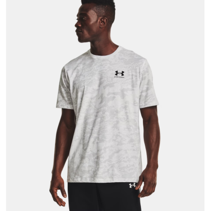 T-shirt UA ABC Camo Homme – Blanc, Confortable & Séchage Rapide | 1357727-100