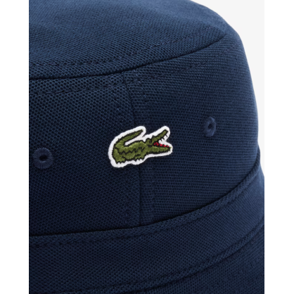Lacoste Piqué Bucket Hat – Organic Cotton, Tonal Stitching & Eco-Style | RK2056-166