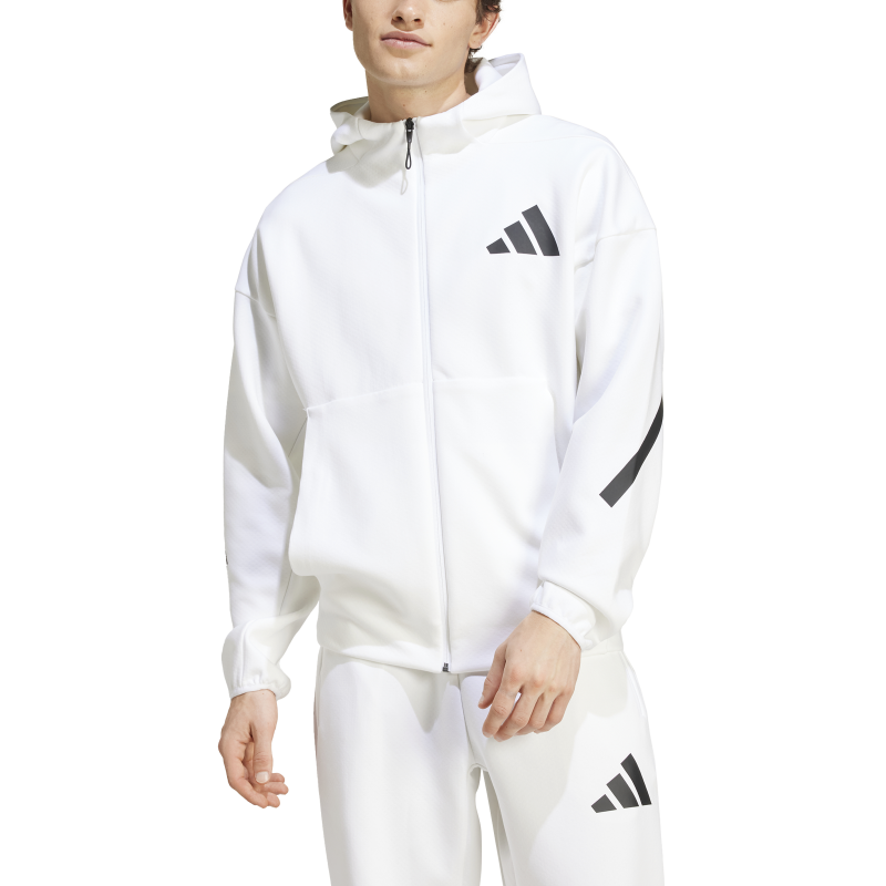 ホワイトジャケット adidas-zne-full-zip-hoodie-