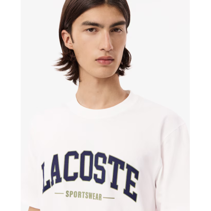 T-shirt en coton homme Lacoste – Jersey épais & imprimé Sportswear