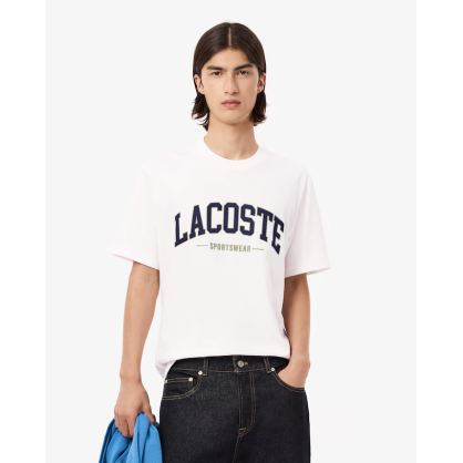 T-shirt en coton homme Lacoste – Jersey épais & imprimé Sportswear