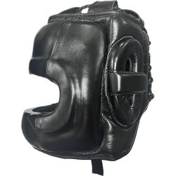 Brave Art Leather Boxing Headgear with Nose Guard – BAHGNPFB