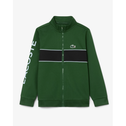 Survêtement Tennis Garçon Lacoste Vert – Interlock Recyclé, Confort et Style Sportif