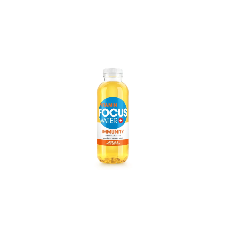FOCUS WATER IMMUNITY – Eau vitaminée orange & fruit du dragon 0,5 L