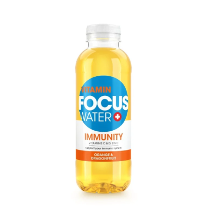 FOCUSWATER IMMUNITY – Vitamin Water Orange & Dragon Fruit 0.5 L
