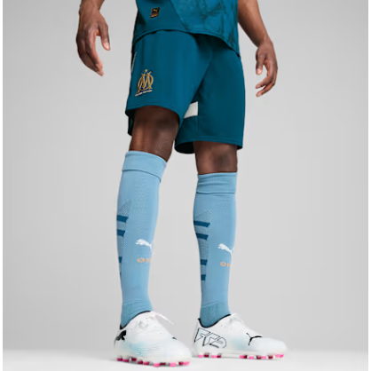 Short OM 24/25 Homme Puma – dryCELL, Écusson Officiel, Coupe Regular