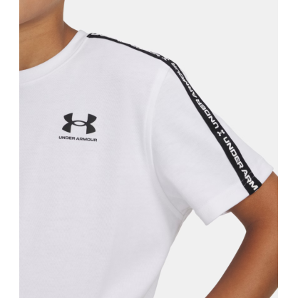 Boys’ UA Sportstyle Taped Shirt – Soft, Stylish, Recycled Polyester