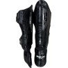 Brave Art Black Shadow Shin & Foot Guards – Full-Grain Leather | Elite Protection for Muay Thai & Kickboxing