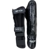 Brave Art Black Shadow Shin & Foot Guards – Full-Grain Leather | Elite Protection for Muay Thai & Kickboxing
