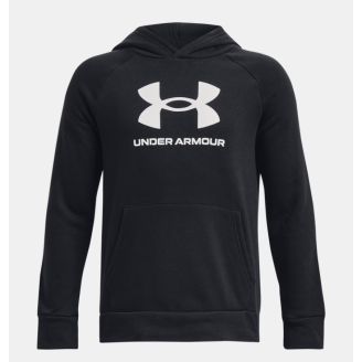Sweat à Capuche Garçon UA Rival Fleece Grand Logo – Confort & Style Sportif