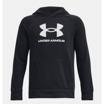 Sweat à Capuche Garçon UA Rival Fleece Grand Logo – Confort & Style Sportif