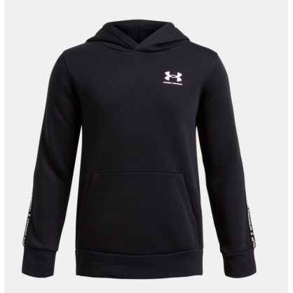 UA Icon Fleece Boys’ Hoodie with Branded Taping – Warmth & Sporty Style