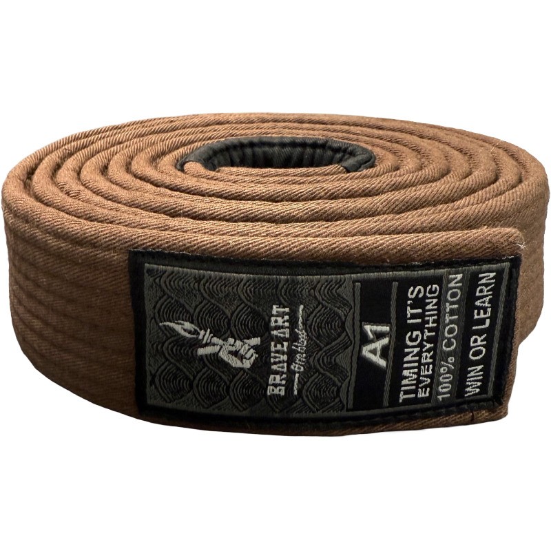 Ceinture Jiu-Jitsu Brave Art – Brune, Progression & Maîtrise