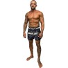 Brave Art Satin Muay Thai Shorts – Black & Grey Camo – Power & Style