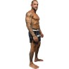 Brave Art Satin Muay Thai Shorts – Black & Grey Camo – Power & Style