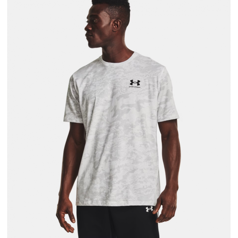 T-shirt UA ABC Camo Homme – Blanc, Confortable & Séchage Rapide | 1357727-100