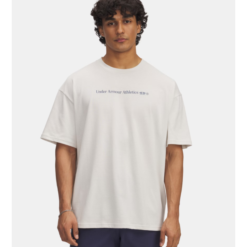 UA Heavyweight oversize homme – T-shirt coton épais motif running