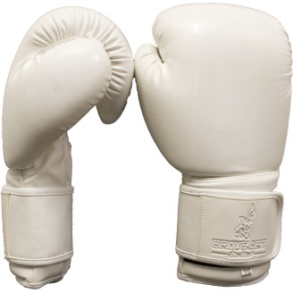 White Boxing Gloves – Brave Art Classic One for MMA & Kickboxing
