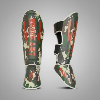 Brave Art Shin Guards Green Beige Camo – MMA, Kickboxing, Muay Thai