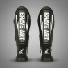 Brave Art Shin Guards Classic One – Black White for MMA, Kickboxing, Muay Thai
