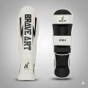 Brave Art Shin Guards Classic One – White Black for MMA, Muay Thai, Kickboxing