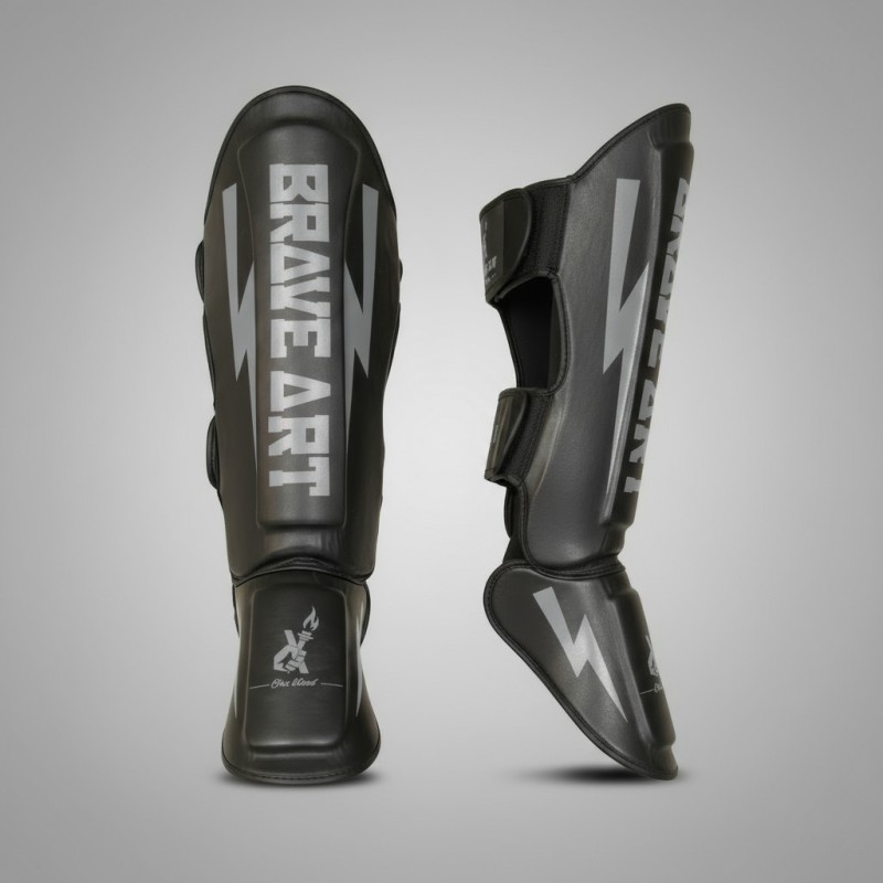 Brave Art Shin Guards Classic One – Black & Grey – PTPUBY