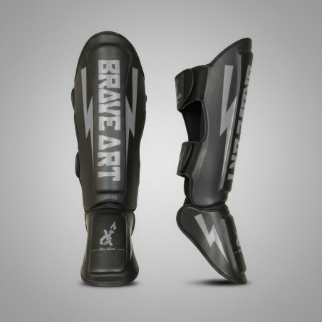 Brave Art Shin Guards Classic One – Black & Grey – PTPUBY