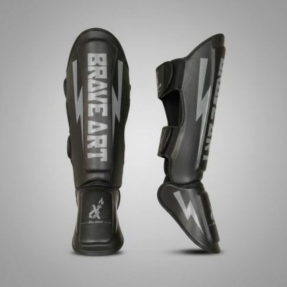 Brave Art Shin Guards Classic One – Black & Grey – PTPUBY