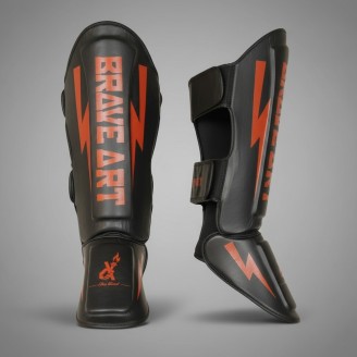Brave Art Shin Guards Black & Red – PTPUBR – Maximum Protection