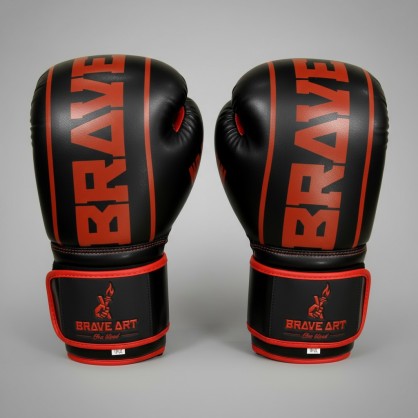 Brave Art Boxing Gloves Black & Red – BAGBBRF – Power & Protection