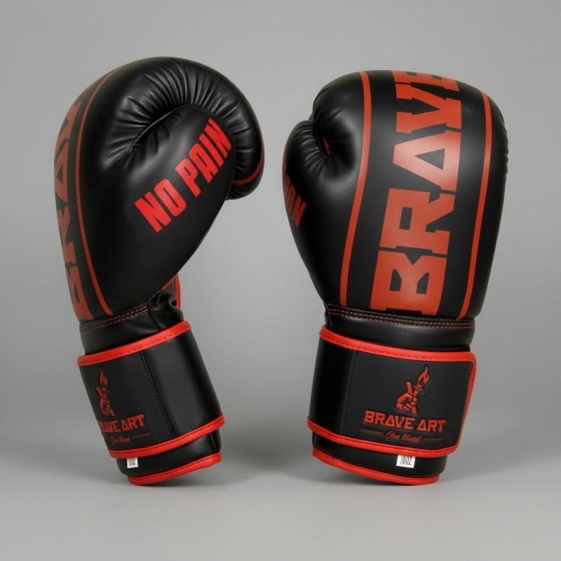 Gants Classic One Brave Art – Noir & Rouge, Performance & Protection