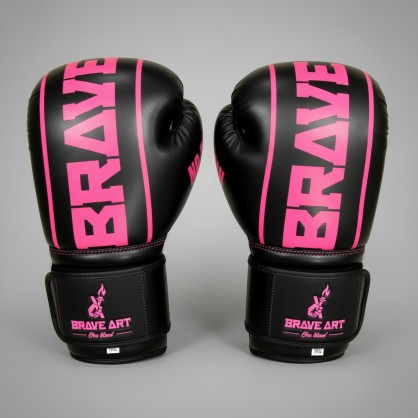 Brave Art Black & Pink Boxing Gloves – Classic One – BAPUBP