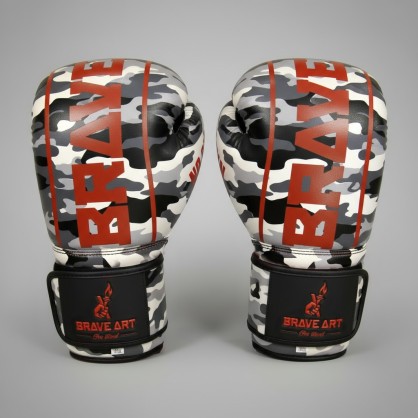 Gants Classic One Brave Art – Camouflage Gris & Noir, Style & Puissance