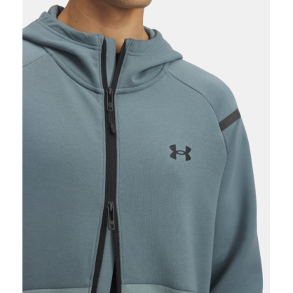 Sweat à Capuche Zippé UA Unstoppable Homme – 1389352-110 | Polaire stretch & performance athlétique