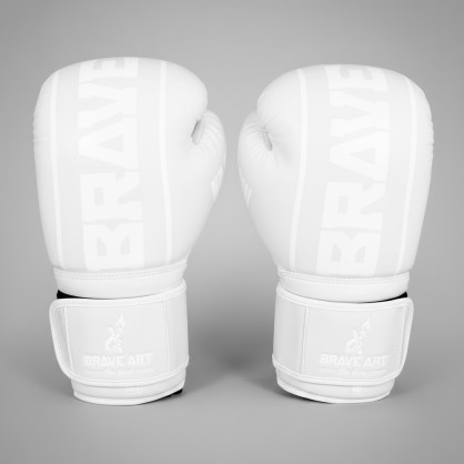 White Boxing Gloves – Brave Art Classic One for MMA & Kickboxing