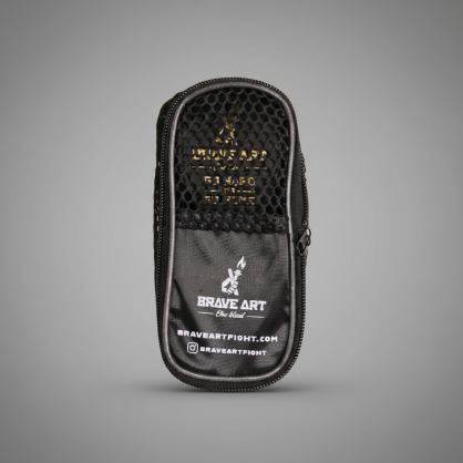 Brave Art Boxing Hand Wraps 4.5m Black – Gold Logo, Silicone Strap