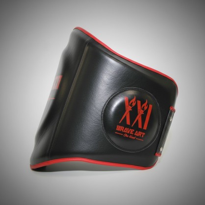 Body Pad Brave Art – Cuir Noir & Rouge, Performance & Confort