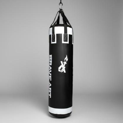 Brave Art Leather Punching Bag Black – 60 kg Pro Boxing Training