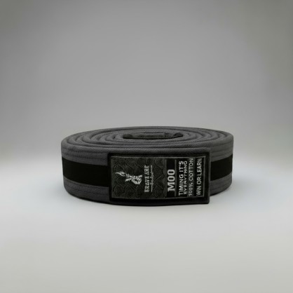 Ceinture JJB Enfant Brave Art Grise et Noire – Qualité & Progression Structurée