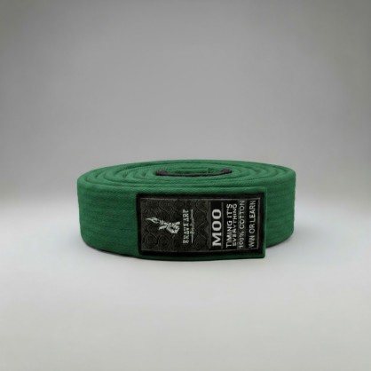 Brave Art Kids BJJ Belt Green – 100% Cotton, Sizes M00–M4